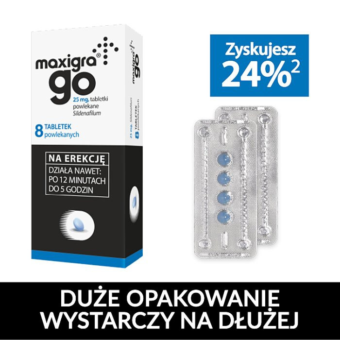 Maxigra Go 25 mg tabletki powlekane, 8 szt.