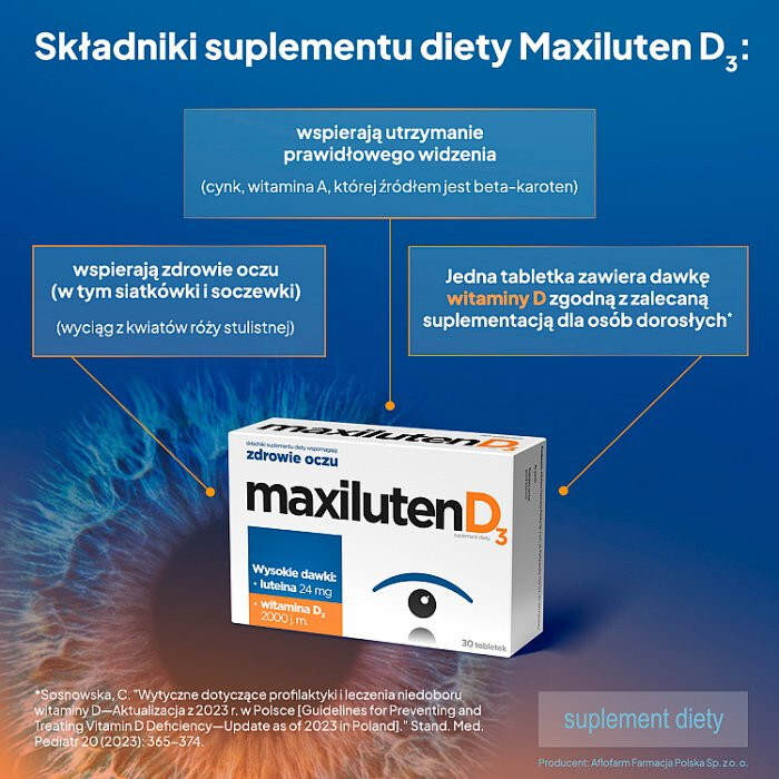 Maxiluten D3 30 tabletek