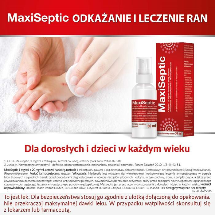 MaxiSeptic aerozol na skórę, 50 ml