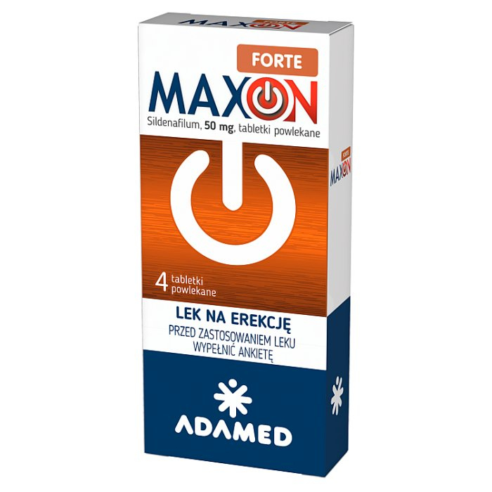 Maxon Forte Sildenafilum 50 mg tabletki na zaburzenia erekcji, 4 szt.