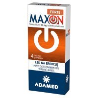 Maxon Forte Sildenafilum 50 mg tabletki na zaburzenia erekcji, 4 szt.
