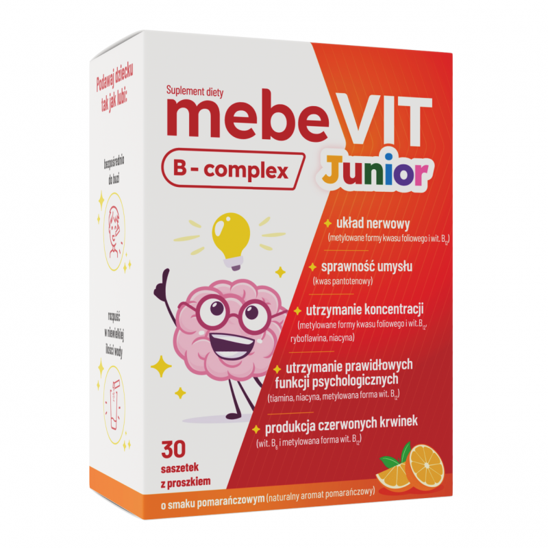 Mebevit B-Complex Junior saszetki z proszkiem do rozpuszczania, 30 szt.