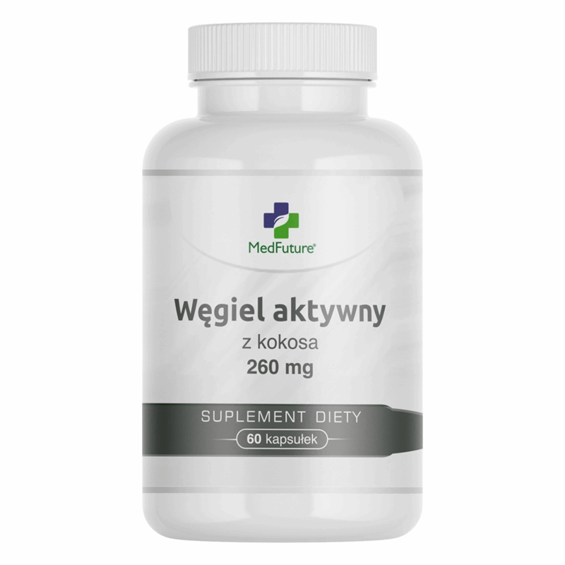 Medfuture Węgiel aktywny z kokosa 260 mg kapsułki, 60 szt.