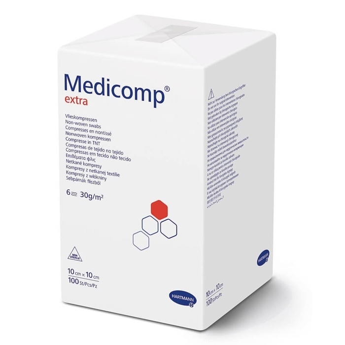 MEDICOMP Extra Kompresy niejałowe 10 cm x 10 cm 100 szt.