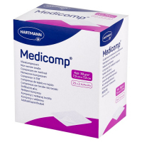MEDICOMP Kompresy jałowe z włókniny 7,5cm x 7,5cm 2 x 25 szt.