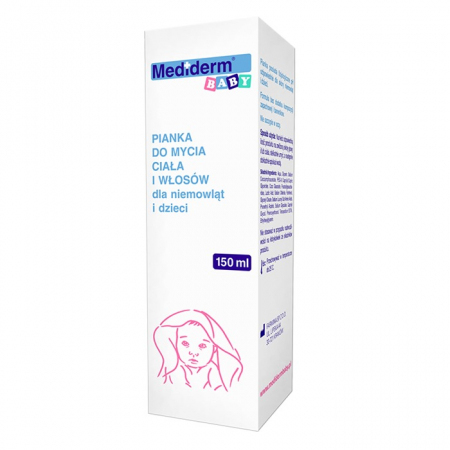 Mediderm Baby pianka do mycia ciała i włosów dla dzieci i niemowląt, 150 ml