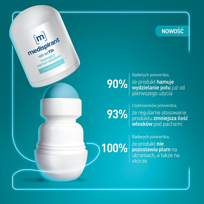 Medispirant Roll-on 72h antyperspirant w kulce, 40 ml