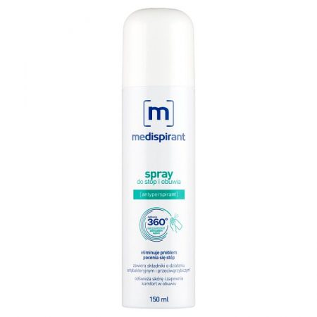 Medispirant spray do stóp i obuwia na nadmierną potliwość, 150 ml