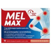 Mel Max 15 mg tabletki przeciwbólowe i przeciwzapalne, 10 szt.