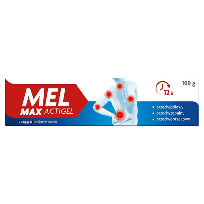 Mel Max Actigel 20 mg/g żel przeciwbólowy i przeciwobrzękowy, 100 g