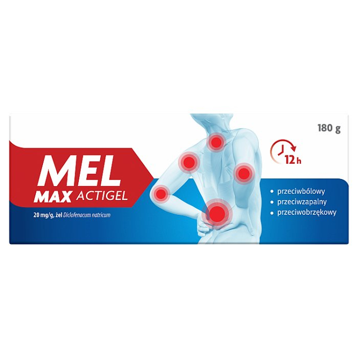 Mel Max Actigel 20 mg/g żel przeciwbólowy i przeciwobrzękowy, 180 g