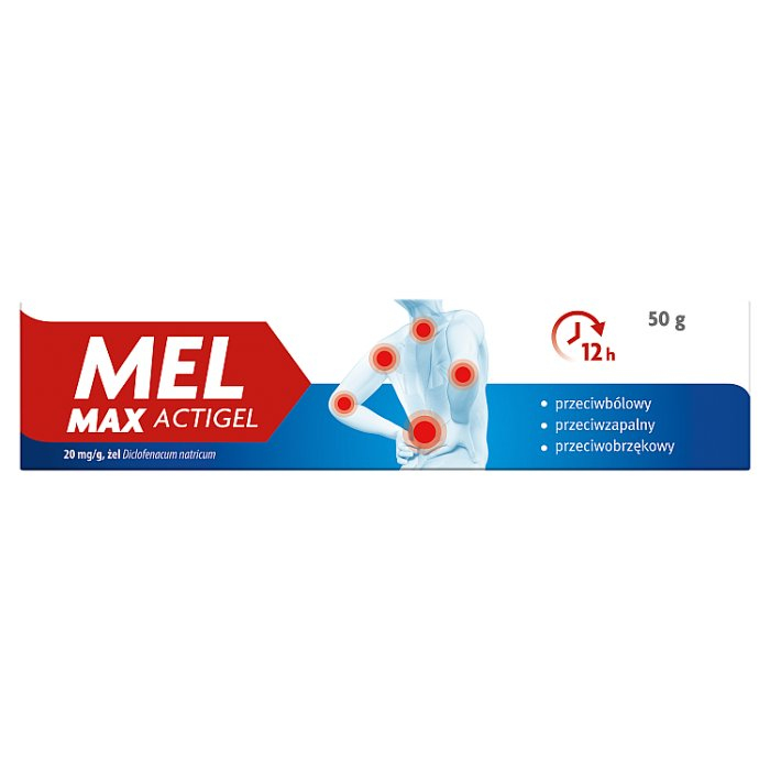 Mel Max Actigel 20 mg/g żel przeciwbólowy i przeciwobrzękowy, 50 g