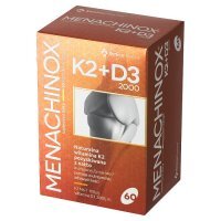 Menachinox K2 + D3 2000 IU kapsułki na wzmocnienie kości, 60 szt.