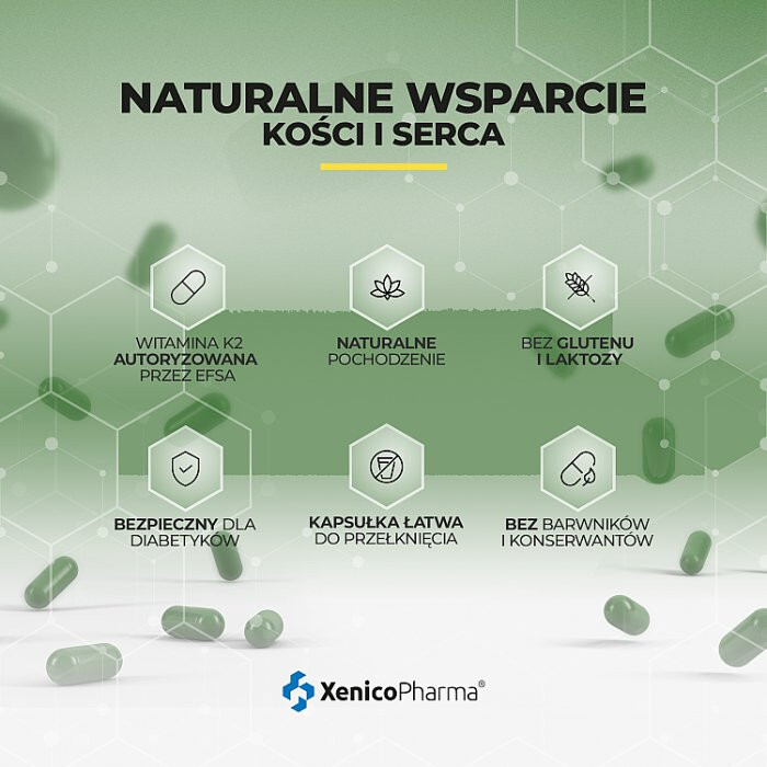 Menachinox K2 MK-7 kapsułki z witaminą K na wzmocnienie kości, 30 szt.