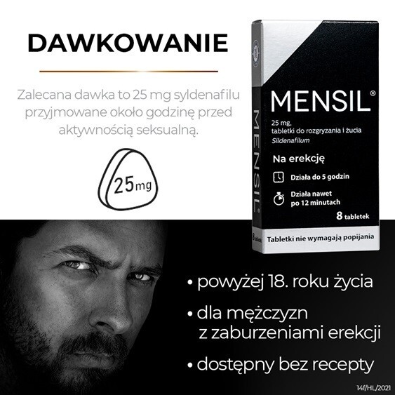 Mensil 25 mg tabletki do rozgryzania, żucia 2 szt.