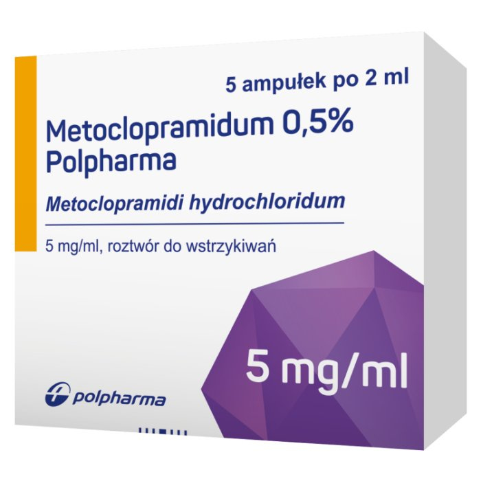 Metoclopramidum inj. 0,01/2ml, 5 ampułek