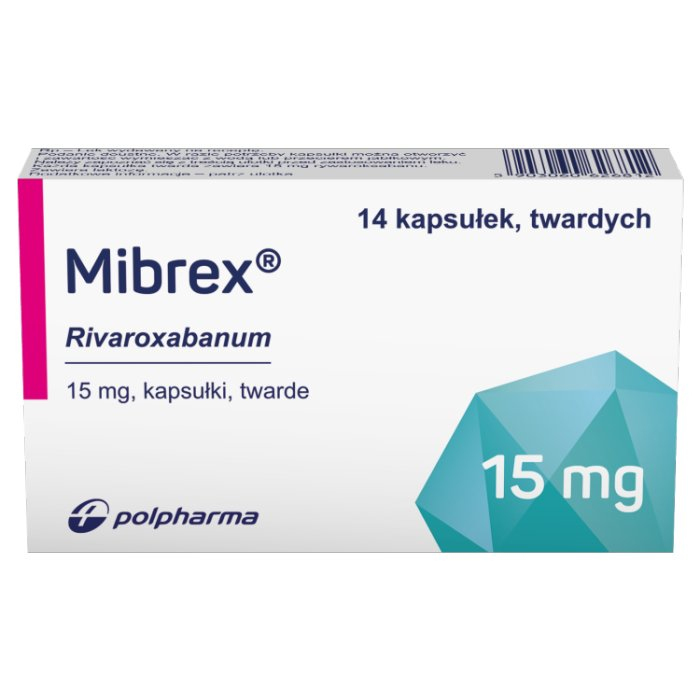 Mibrex 15 mg kapsułki twarde, 14 szt.