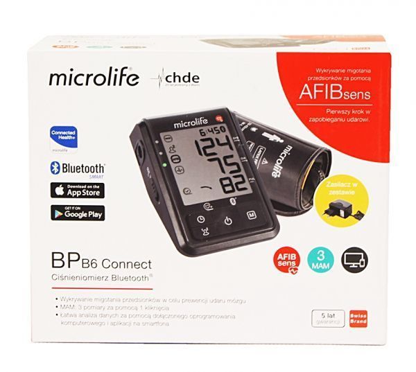 Microlife BP B6 Connect ciśnieniomierz automatyczny naramienny z bluetooth, 1 szt.