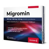 Migromin 250 mg + 250 mg + 65 mg tabletki powlekane 10 szt.