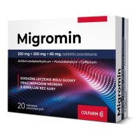 Migromin 250 mg + 250 mg + 65 mg tabletki powlekane, 20 szt.