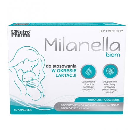 Milanella Biom kapsułki probiotyczne dla kobiet karmiących, 15 szt.