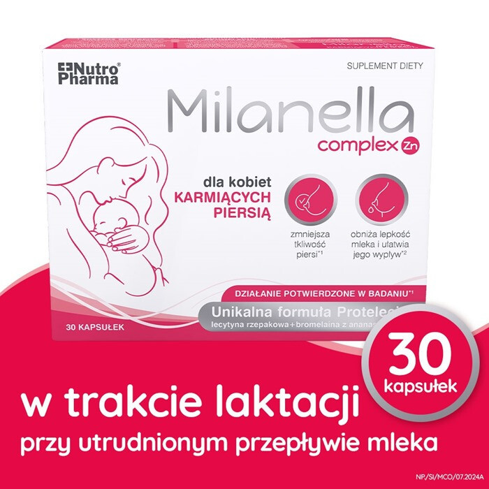 Milanella Complex Zn kapsułki dla kobiet karmiących piersią, 30 szt.