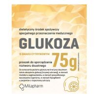 Milapharm Glukoza o smaku cytrynowym proszek doustny, 75 g