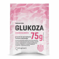 Milapharm Glukoza w proszku o smaku malinowym, 75 g