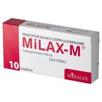 Milax-M 1500 mg czopki glicerolowe na zaparcia dla dzieci, 10 szt.