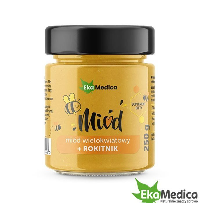Miód wielokwiatowy z rokitnikiem i ekstraktem z owoców rokitnika 250 g