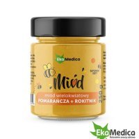 Miód wielokwiatowy z rokitnikiem, pomarańczą i beta-karotenem 250 g