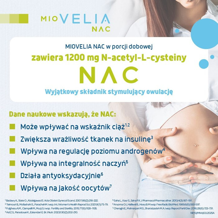 Miovelia NAC kapsułki dla kobiet na stymulację owulacji, 15 szt.