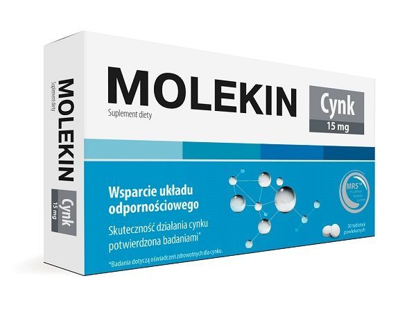 Molekin Cynk 15 mg 30 tabletek powlekanych