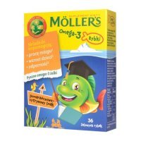 Mollers Omega 3 Rybki (smak pomarańczowo-cytrynowy) 36 żelków