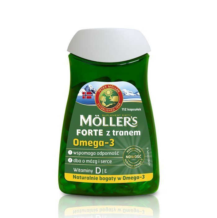 Mollers Tran Norweski Forte kapsułki, 112 szt.