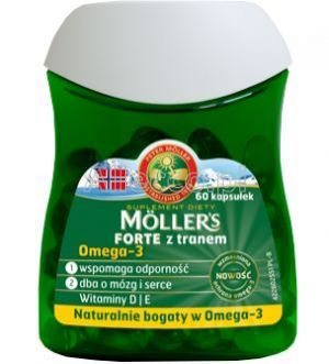 MOLLERS Tran Norweski Forte  60 kapsułek/Kwasy Omega-3