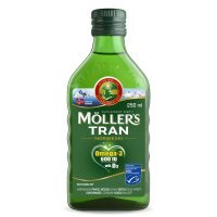 Mollers Tran Norweski o aromacie naturalnym płyn, 250 ml