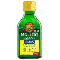Mollers Omega-3 Tran Norweski w płynie o smaku cytrynowym, 150 ml