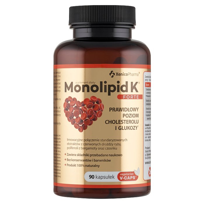 Monolipid K Forte kapsułki na prawidłowy poziom cholesterolu