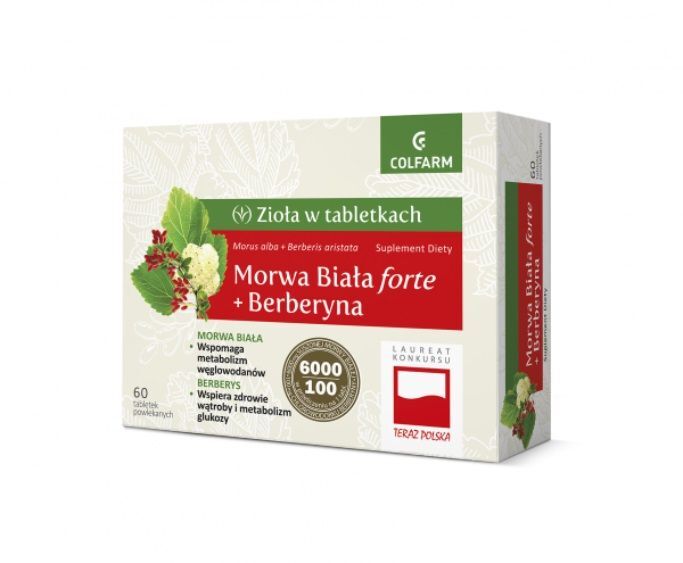 Colfarm Morwa Biała + Berberyna tabletki, 60 szt.