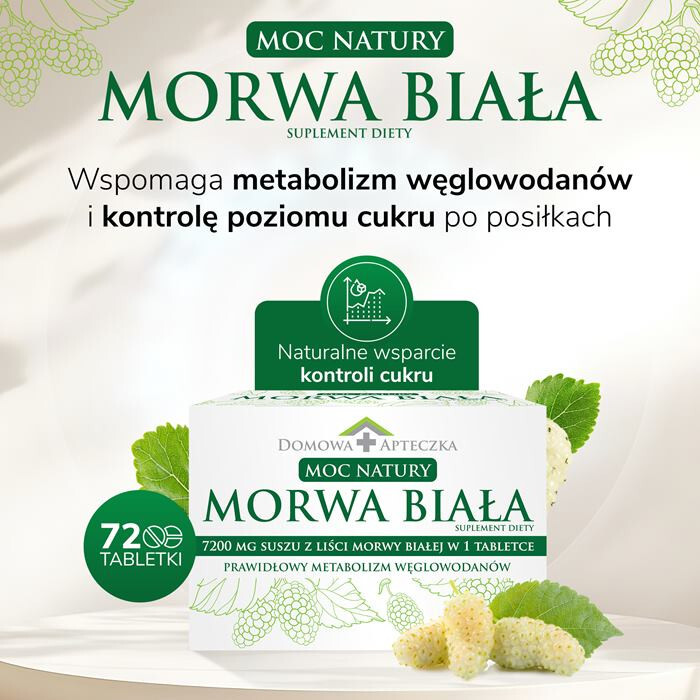 Morwa Biała Moc Natury tabletki, 72 szt.