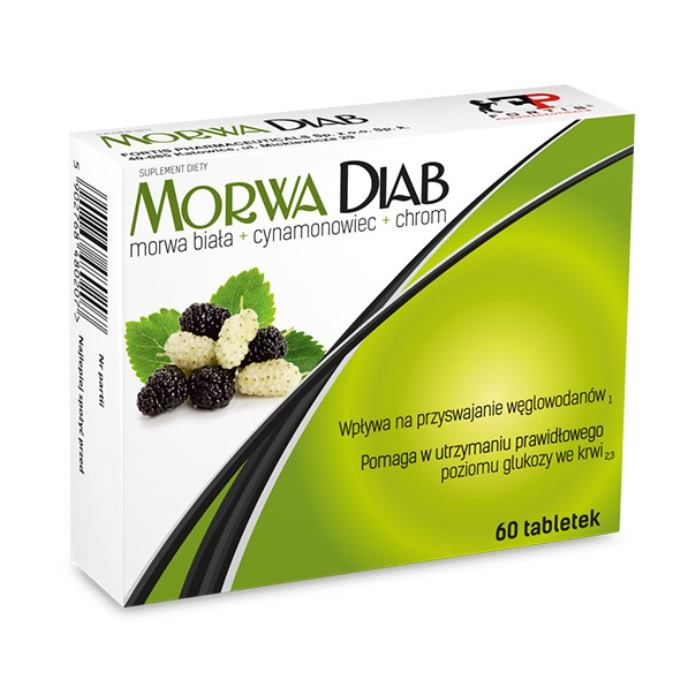 Morwa Diab tabletki na prawidłowy poziom cukru we krwi, 60 szt.