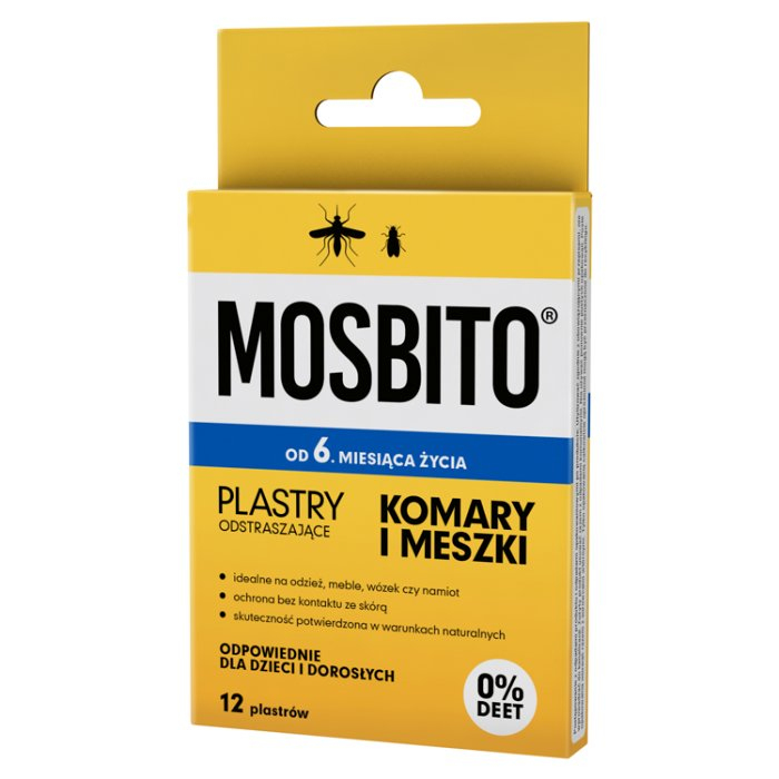 MOSBITO Plastry odstraszające komary i meszki 12 sztuk