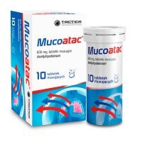 Mucoatac 600 mg tabletki musujące o działaniu wykrztuśnym, 10 szt.