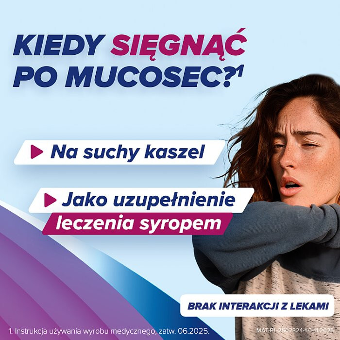 Mucosec pastylki do ssania z ektoiną o smaku wiśni i jagody, 16 szt.