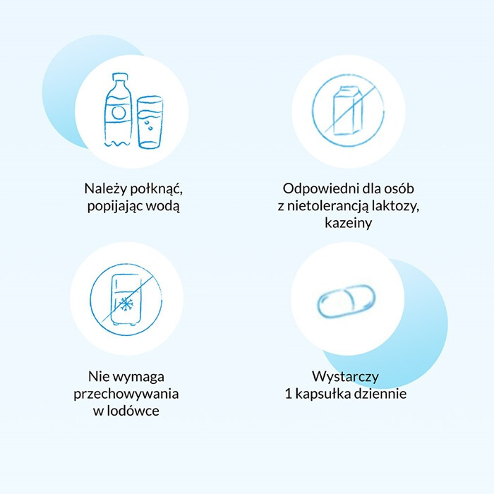 Multilac 60+ Synbiotyk probiotyk + prebiotyk kapsułki, 20 szt.