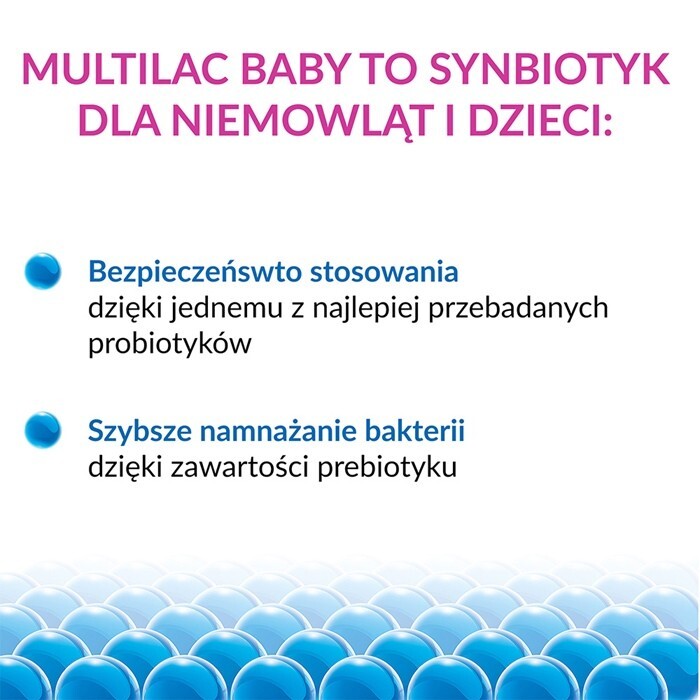 Multilac Baby Synbiotyk probiotyk + prebiotyk krople, (2 x 5 ml)  10 ml