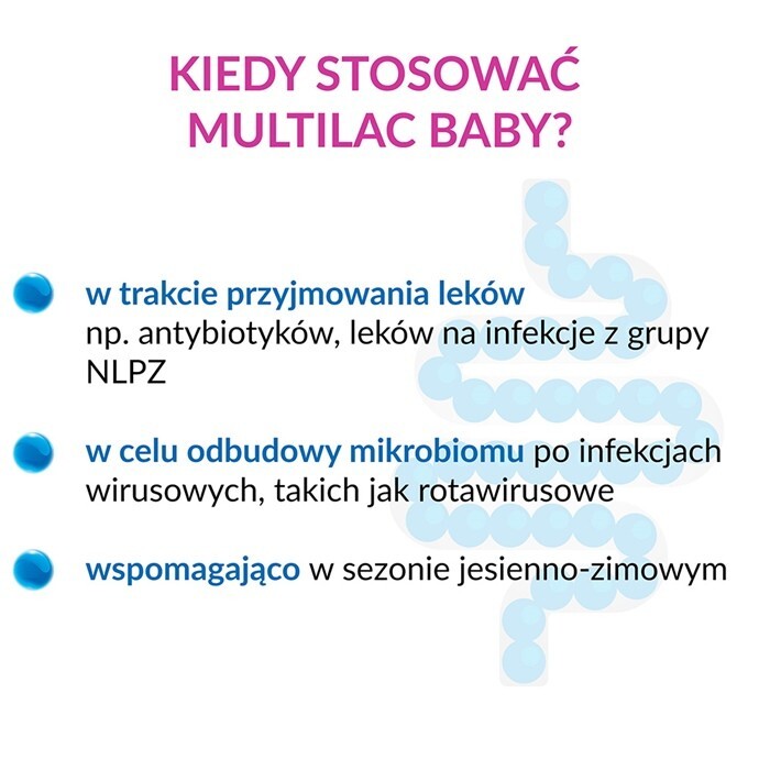 Multilac Baby Synbiotyk probiotyk + prebiotyk krople, (2 x 5 ml)  10 ml