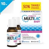 Multilac Baby Synbiotyk probiotyk + prebiotyk krople, (2 x 5 ml)  10 ml