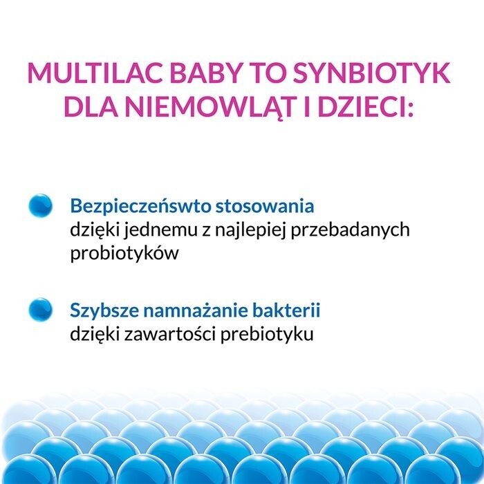 Multilac Baby Synbiotyk probiotyk + prebiotyk krople, 5 ml
